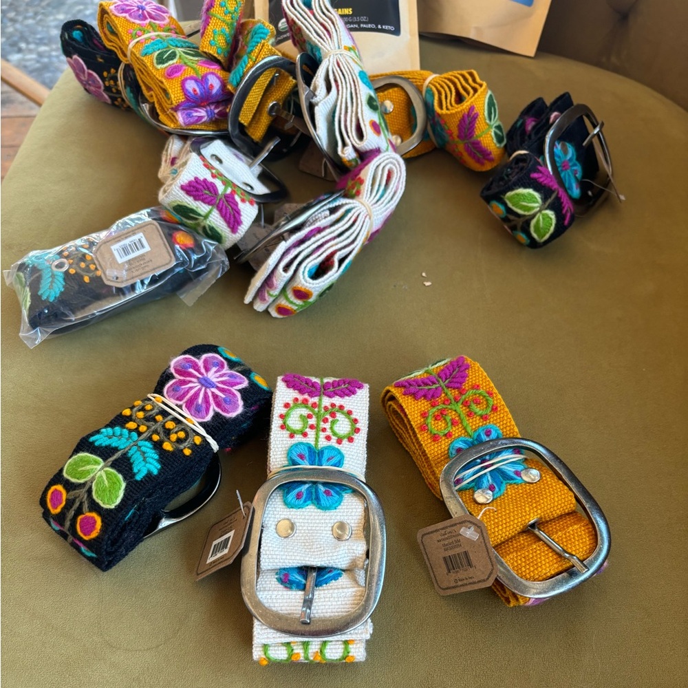 Embroidered belts